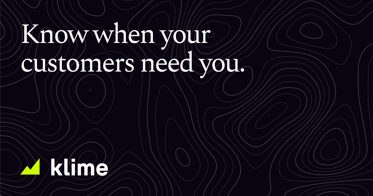 Klime Retention starts with a conversation logo